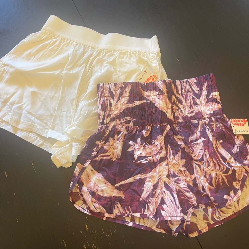 FP Movement Floral and White Shorts Set